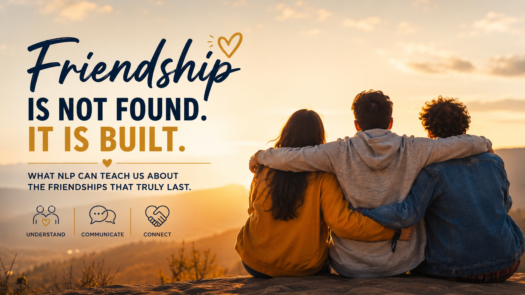 Friendship is Not Found. It is Built.